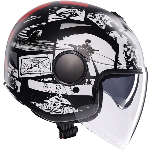 AGV - Casque Eteres History Noir / Blanc / Rouge / Mat