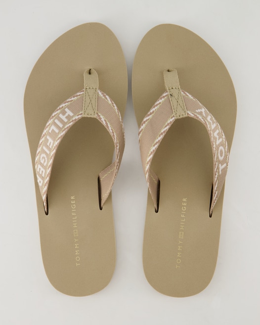 Tommy Hilfiger Webbing Zehentrenner in Beige