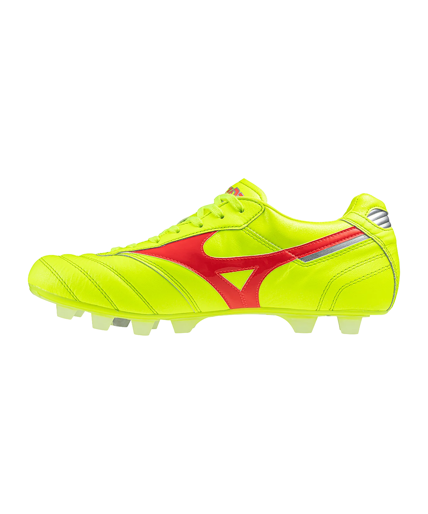 Mizuno Morelia II Made in Japan FG Dyna Gelb Rot Silber F45