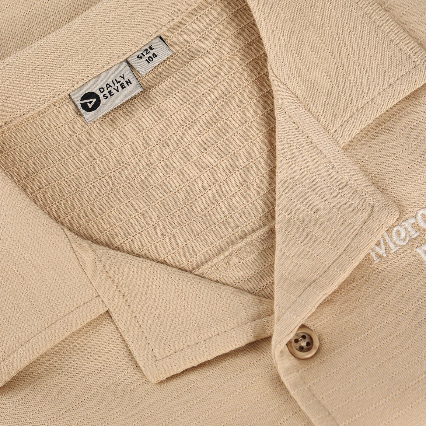 Daily7 Daily7 t-shirt fancy polo  latte sand