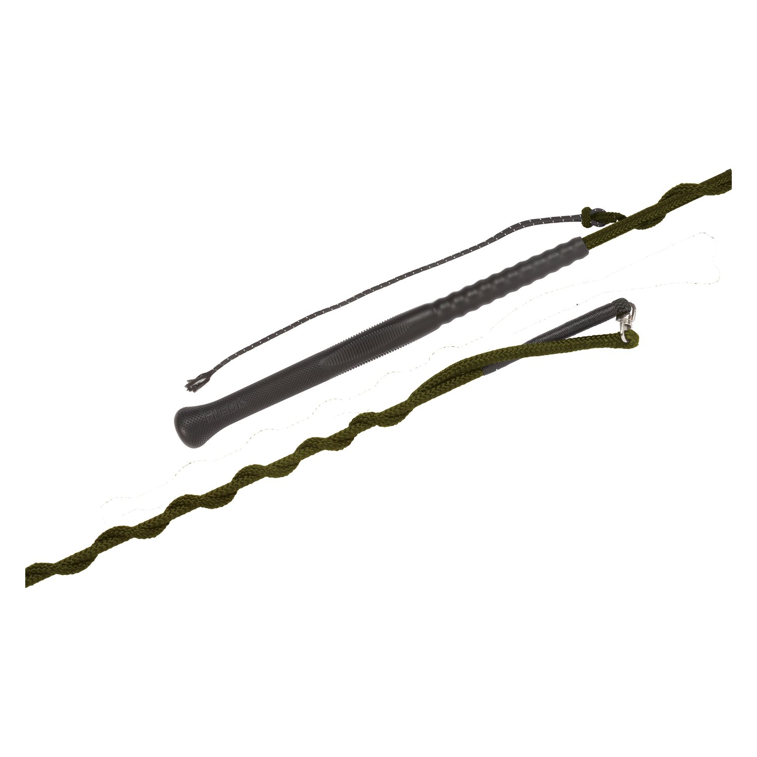 FLECK Longierpeitsche Ergo  - olive - 200 cm