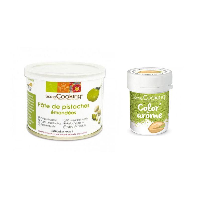 Pâte de pistache 200 g + colorant vert arôme pistache Scrapcooking