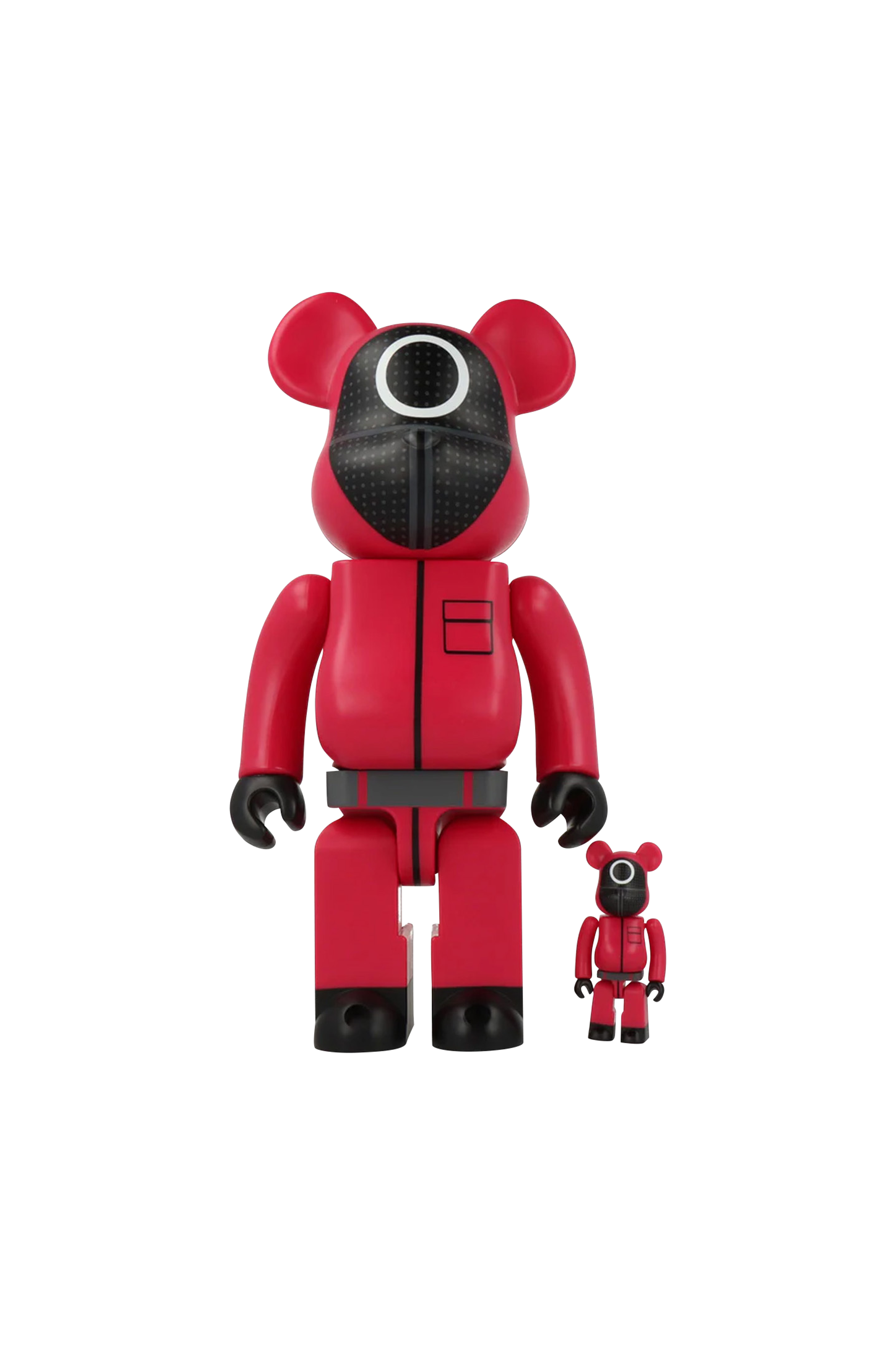 ARTOYZ figurine 400% + 100% Bearbrick Squid Game Guard Rouge