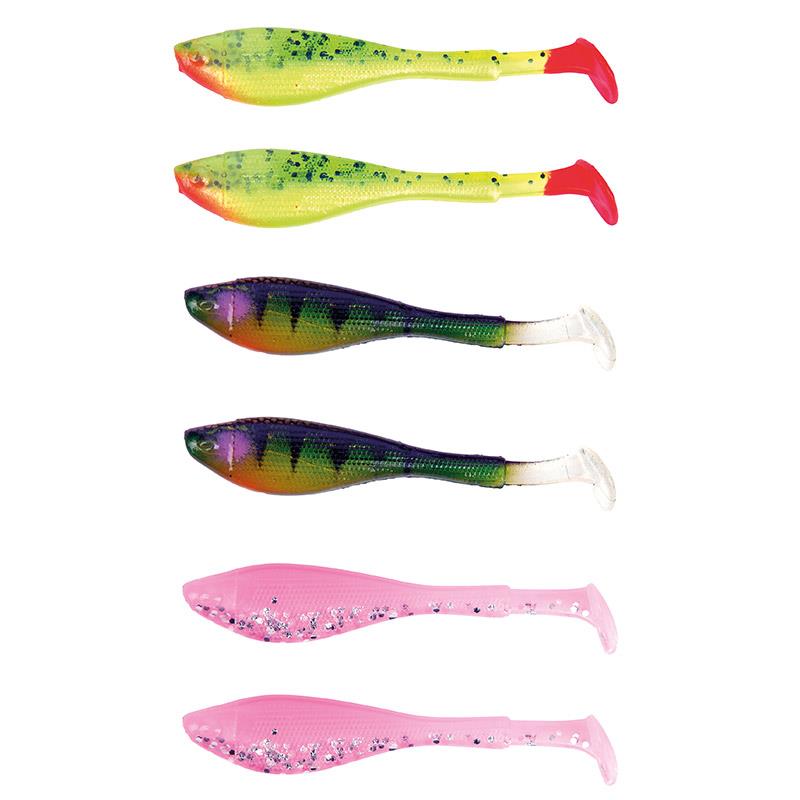 Kit Leurres Souples Fox Rage Mini Fry Tail Uv Mixed Colour