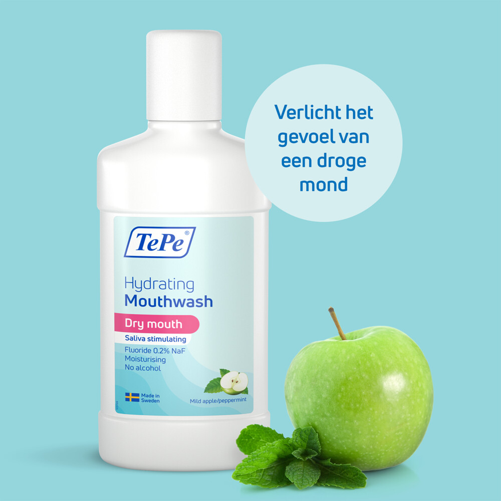 TePe Hydraterende Mondspoeling Mild Apple Peppermint500 ml