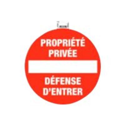Exacompta - Panneau de signalisation adhésif - Propriété privée / défense d'entrée - 30 cm de diamètre