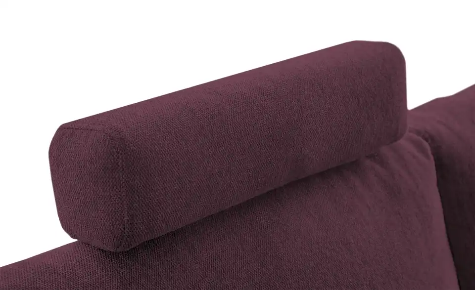 Ecksofa Arissa de Luxe Burgund rechts Webstoff