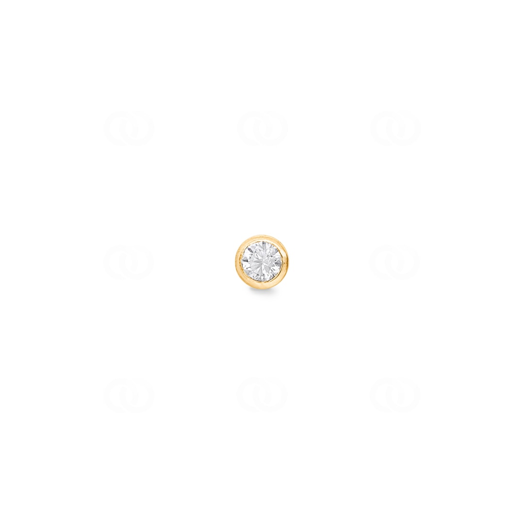 Nasenpiercing Spirale 750/18 K Gelbgold mit Zirkonia