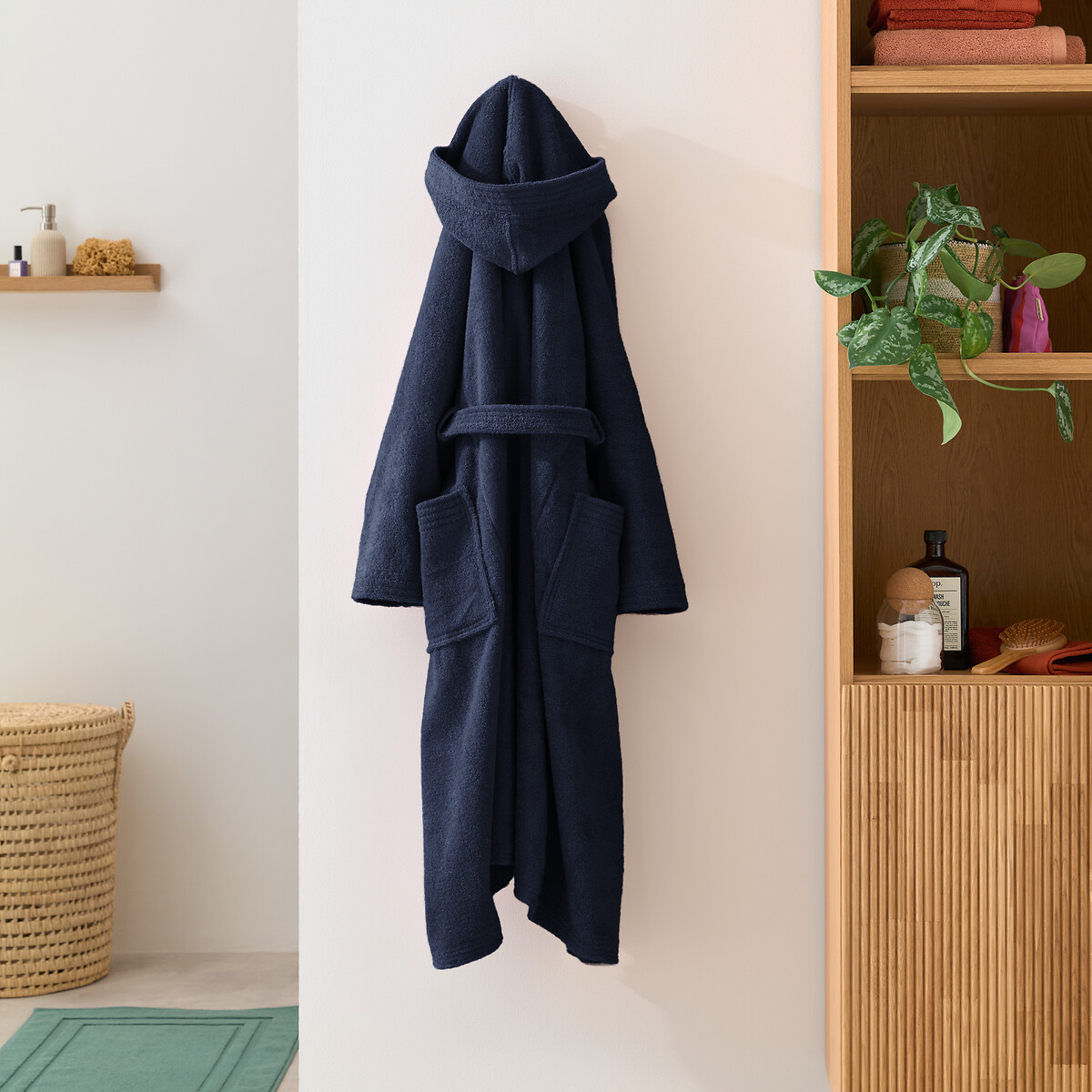 LA REDOUTE INTERIEURS<br>Roupão com capuz em atoalhado bouclette 450 g/m², Haxel