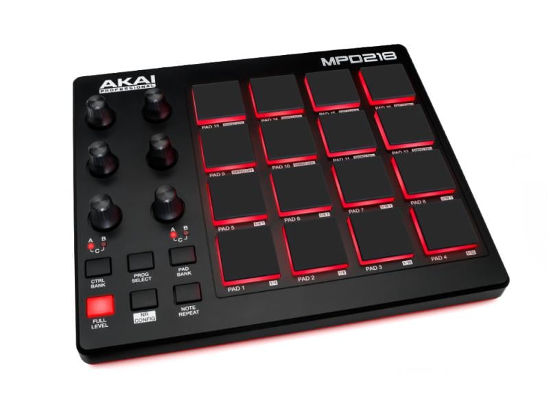 Akai Controller MPD218 Funktionsreicher, anwendungsfreundlicher Pad Controller