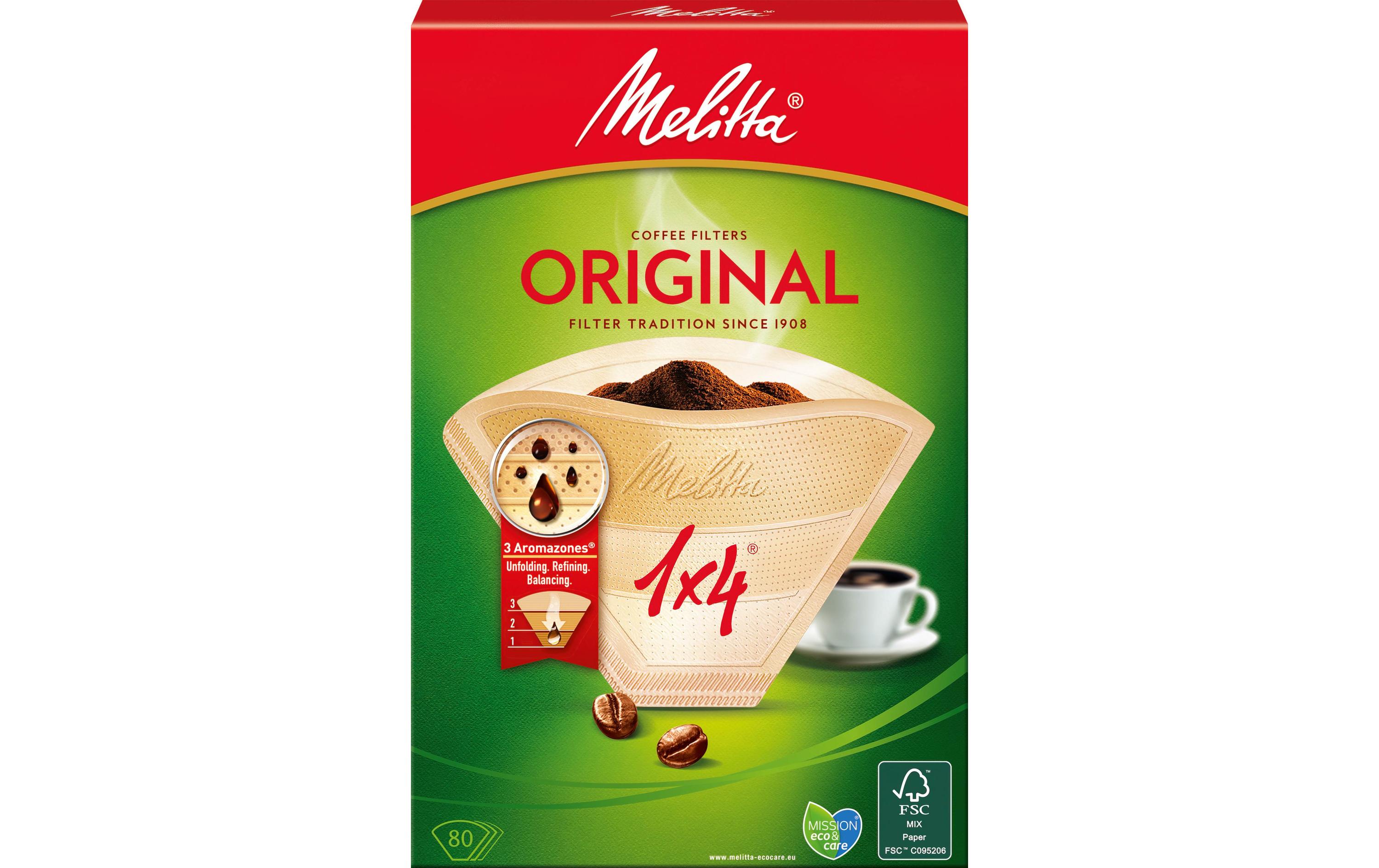 Filtertüte Original 1 x 4 / 80 Stück 1x4 80 StückAus «Aromapor»-Papier