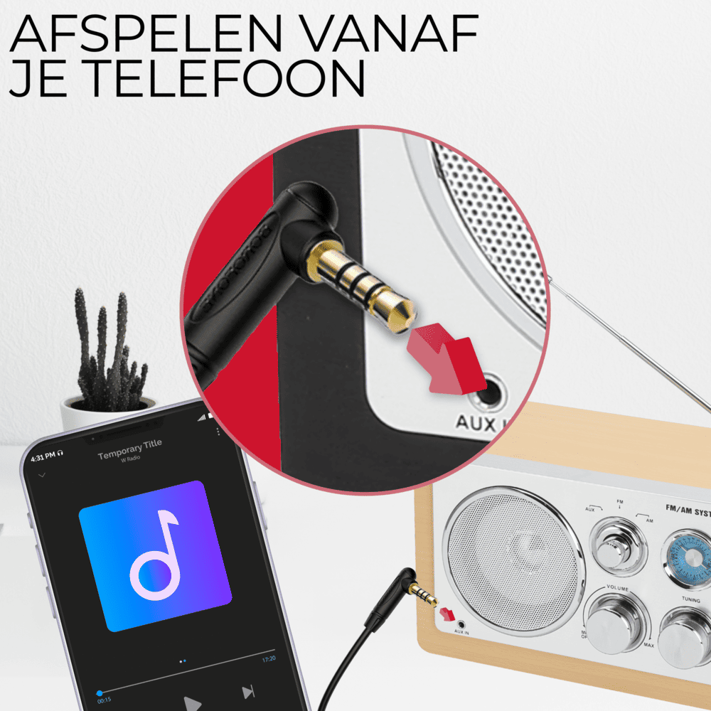 Denver TR63 AM/FM radio - Lightwood