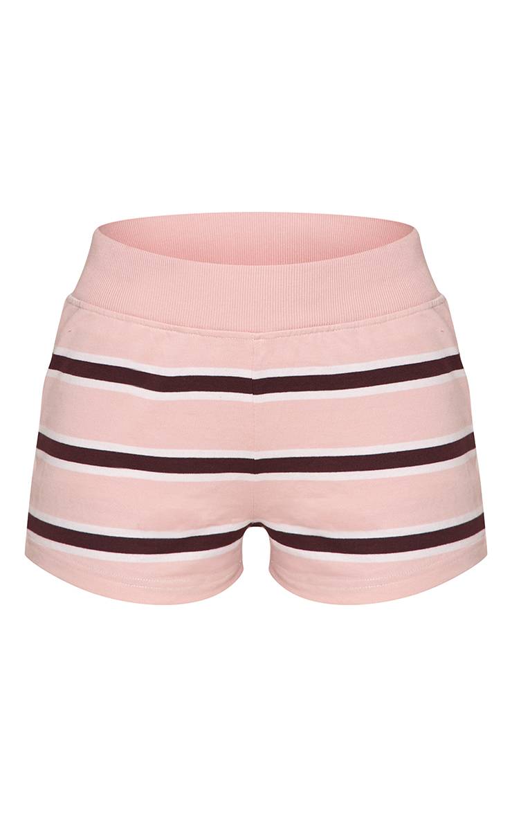 Rose Short En Molleton À Imprimé Rayé