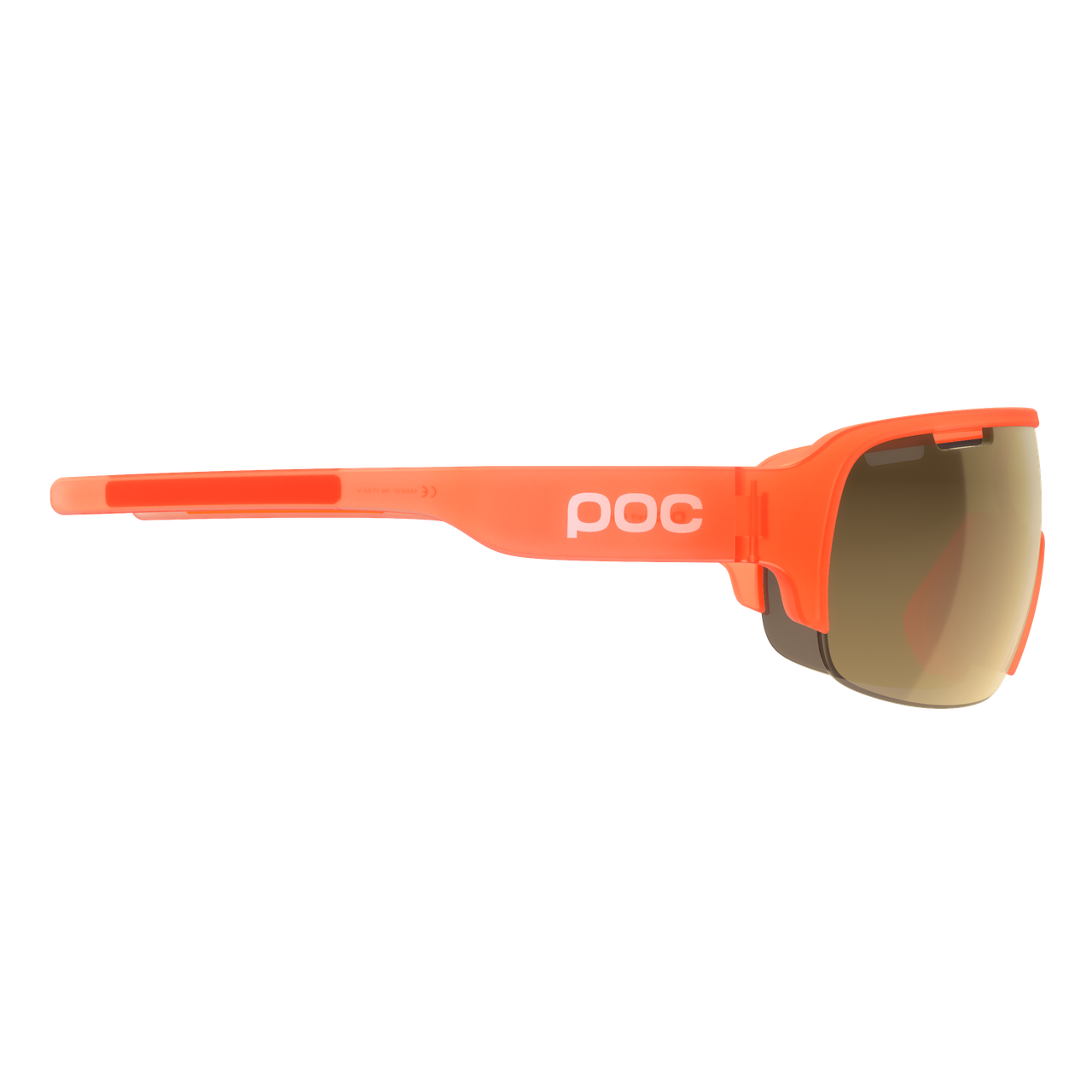 POC Half Blade Cykelbriller Fluorescent Orange Translucent Clarity Gold Mirror