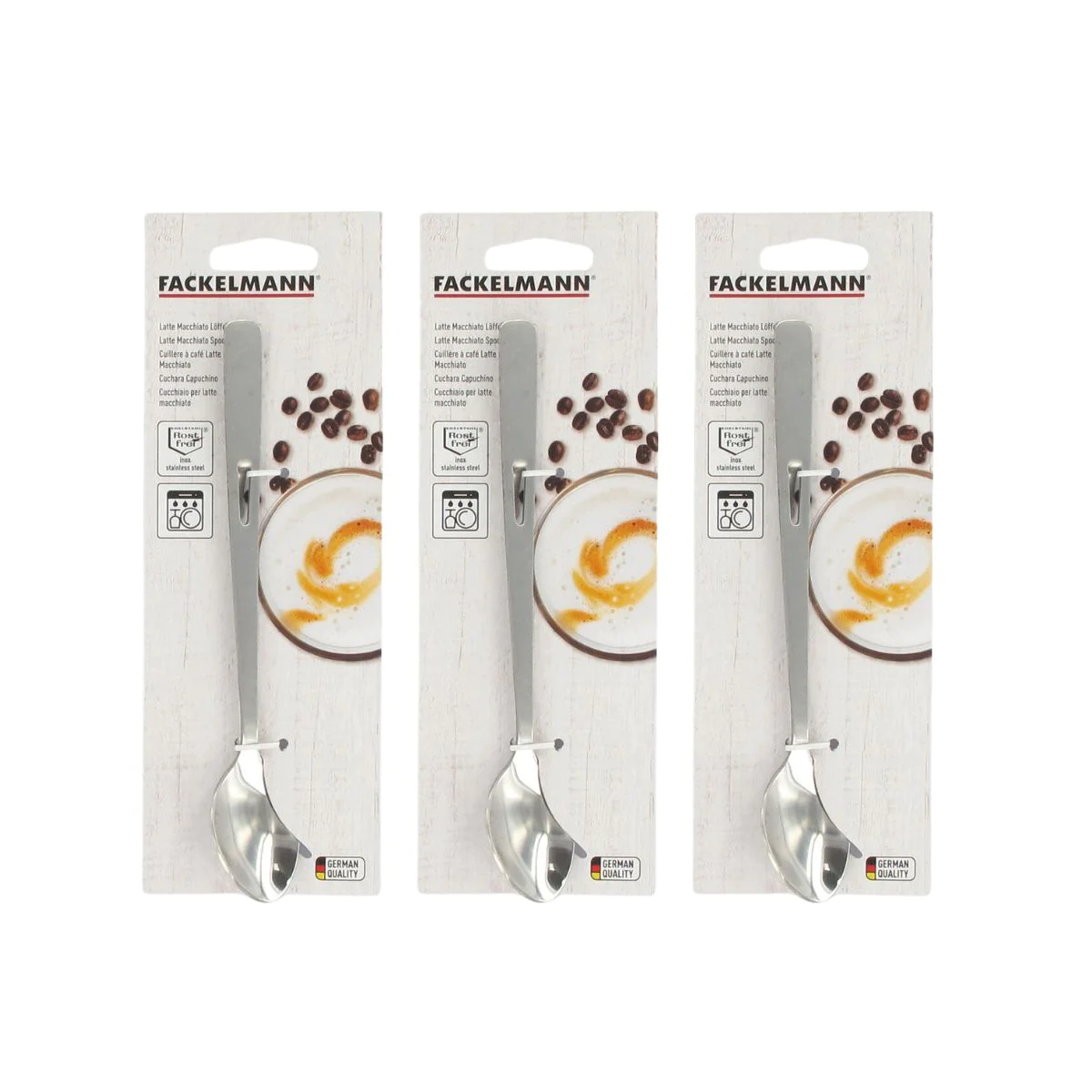 Lot de 3 cuillères à confiture en acier inoxydable Fackelmann