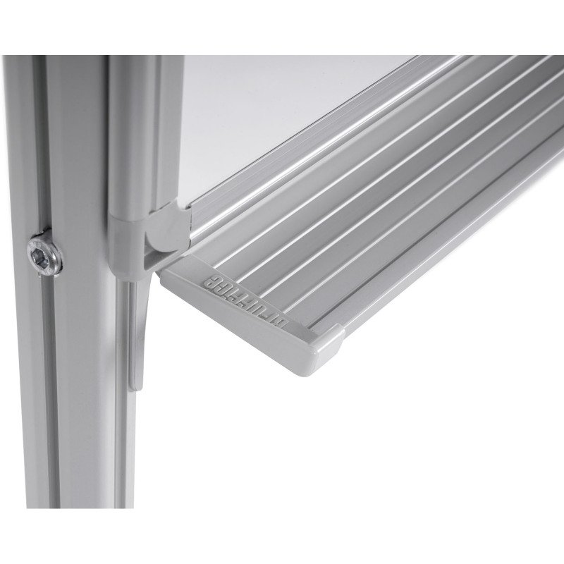 Tableau blanc acier laqué cadre anodisé aluminium 90 x 60 cm Maya Bi-Office