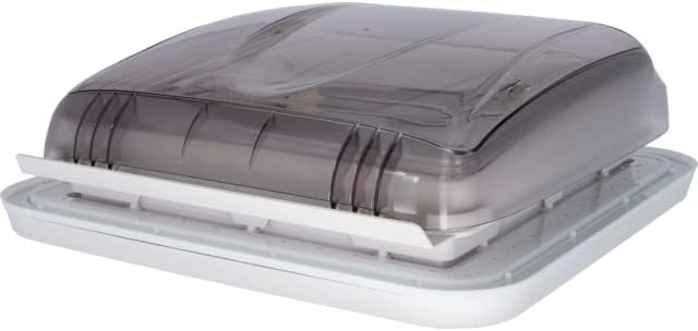 BERGER Dachhaube M 40x40 Transparent │Dachluke für Wohnwagen Wohnmobil Camper mit Zwangsbelüftung │Dachfenster Wohnwagenfenster für Campervan Ausbau Van Fenster Camping