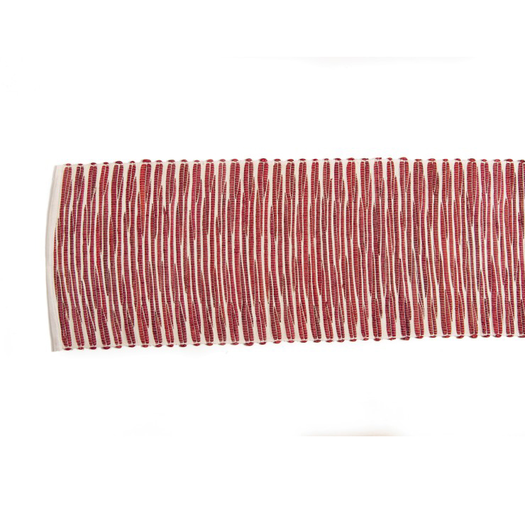 Handgewebter Tischläufer, rot/weiß, L 150 cm, B 35 cm von fischer's lagerhaus