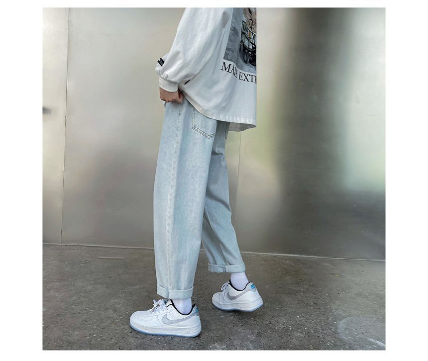 Wolfkane - Mid Rise Washed Baggy Jeans