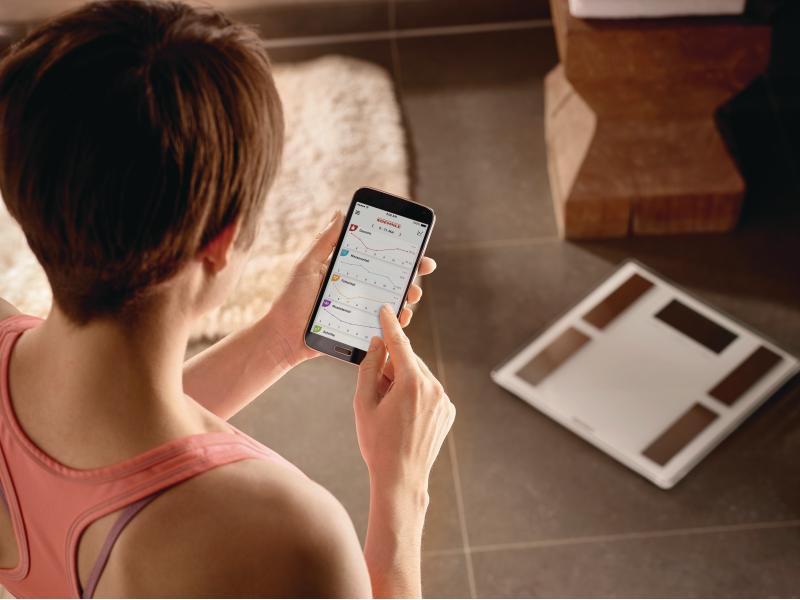 Soehnle Körperanalysewaage Shape Sense Connect 100 Weiss Diagnosewaage