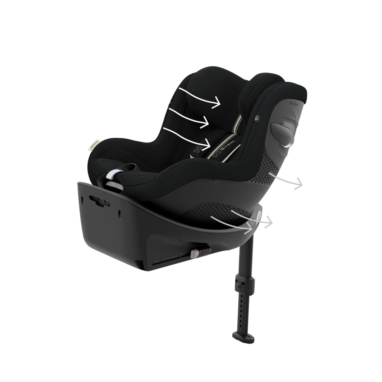 CYBEX Gold ISOFIX Basis, Base G, Für Babyschale Cloud G i-Size und Auto-Kindersitz Sirona G i-Size, Schwarz