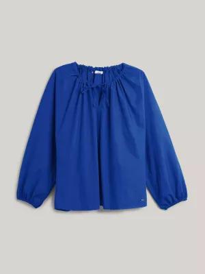 Blusa Tommy Hilfiger x Vacation com decote aberto e mangas compridas