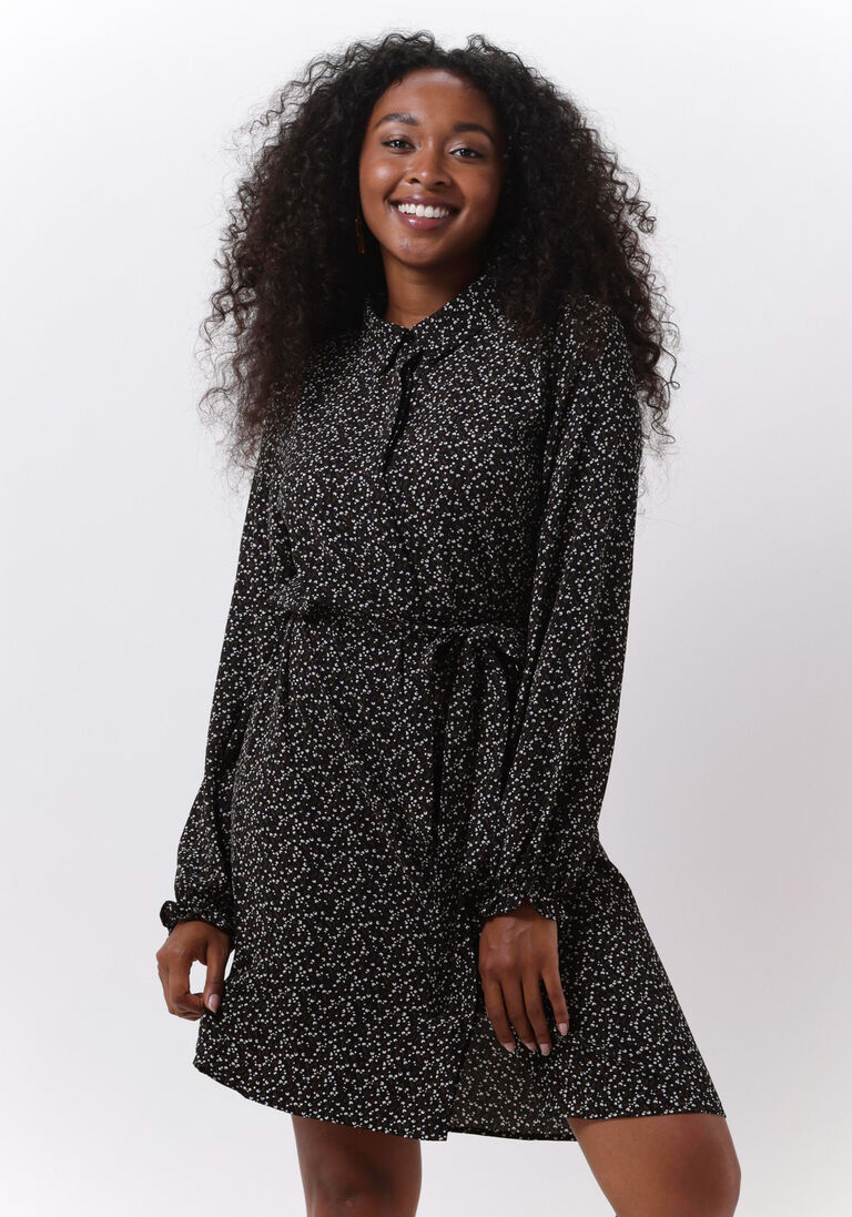 MODSTR\u00D6M zwarte modstr&ouml;m midi jurk alexander print dress