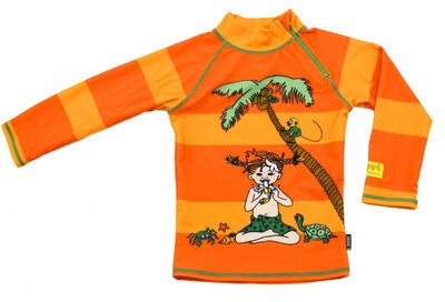 Swimpy Pippi Langstrømpe UV-Genser, Oransje