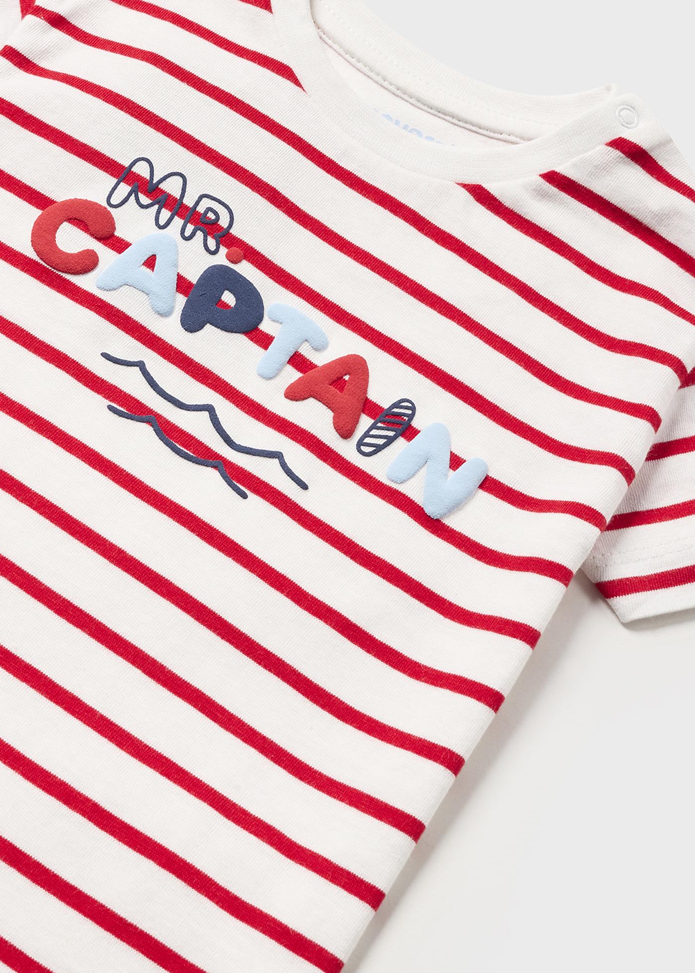 Conjunto de 2 camisetas infantis de manga curta em algodão sustentável