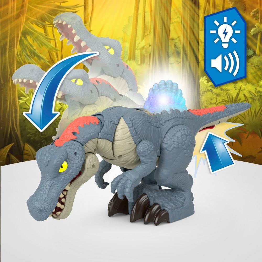 Fisher Price Imaginext Jurassic World Ultra Snap Spinosaurus mit Licht und Sound