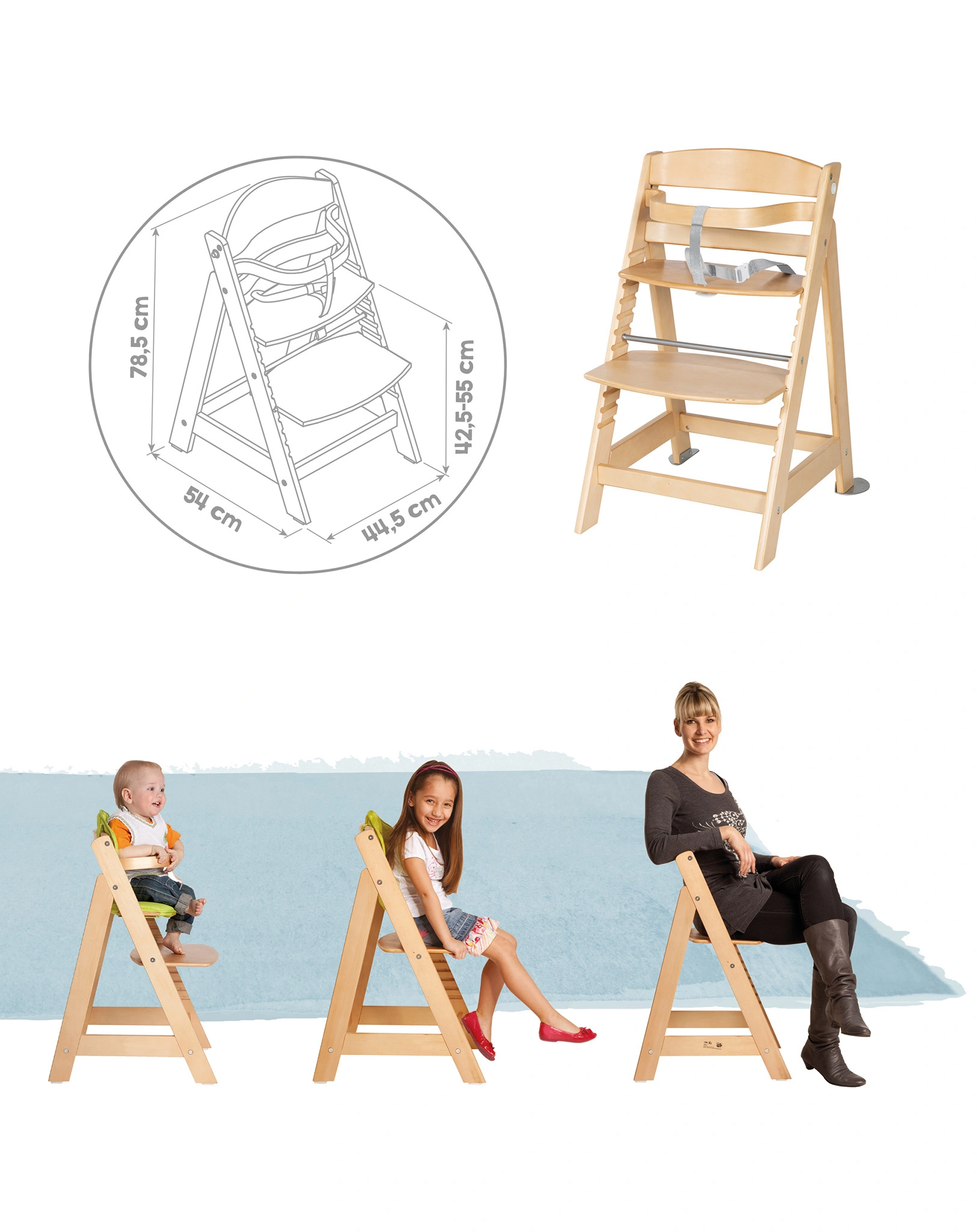 Treppenhochstuhl STERNENZAUBER Set 2in1