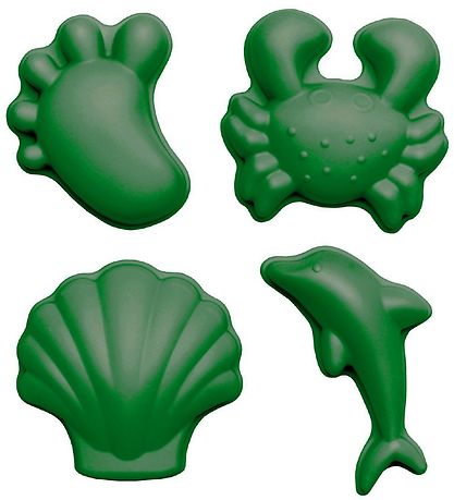 Scrunch Sandformen - 4 st. - Silikon - 6, 5-10, 5 cm - Dark Moos