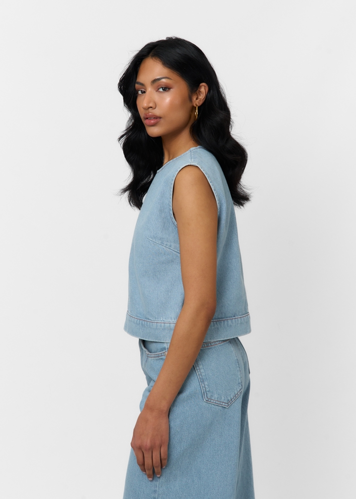 Mirthe top lichtblauw