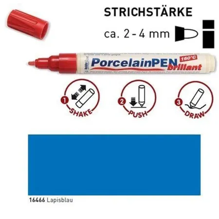 KREUL PorcelainPen brillant 160°C Lapisblau