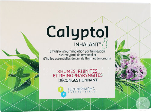 Techni Pharma Calyptol Inhalant Rhumes Rhinites Et Rhinopharyngites 10 Ampoules