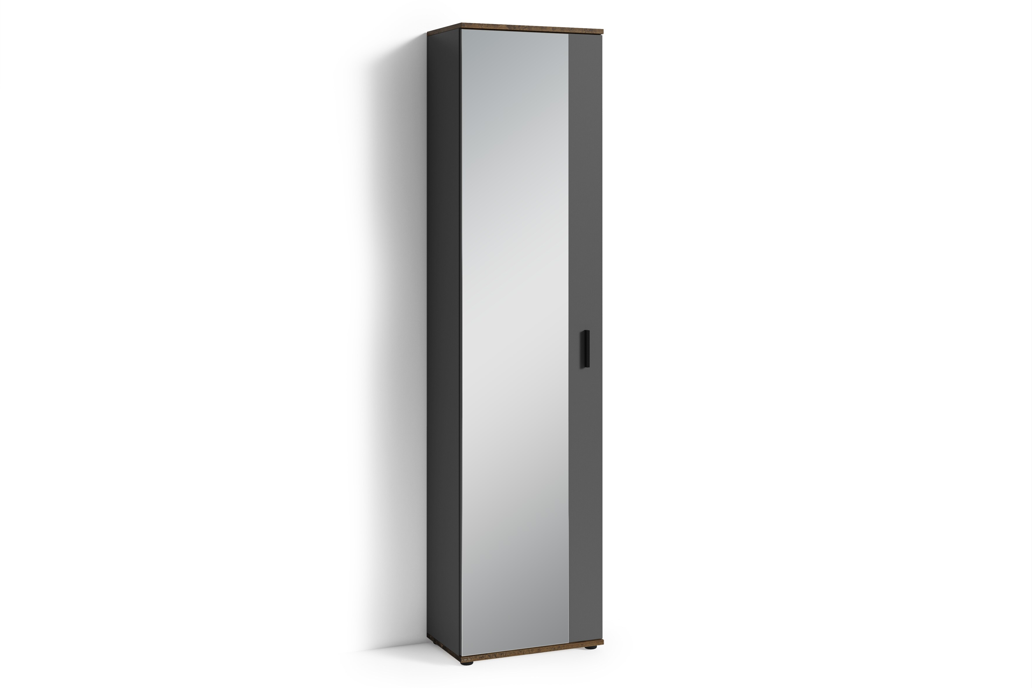 byLIVING Garderobe JAKOB, Breite 49 cm, Old Wood/anthrazit, Spiegeltür