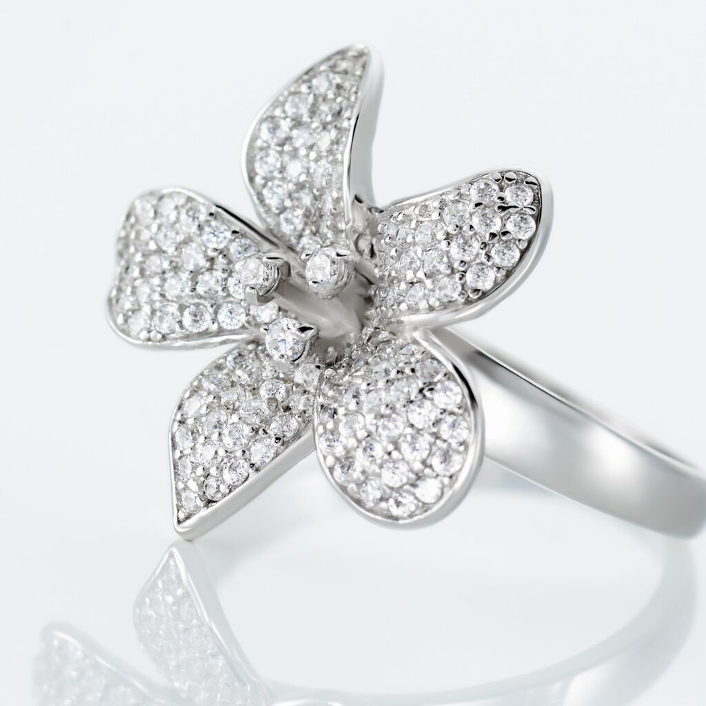 Bague Argent Blanc Catherine Oxydes De Zirconium