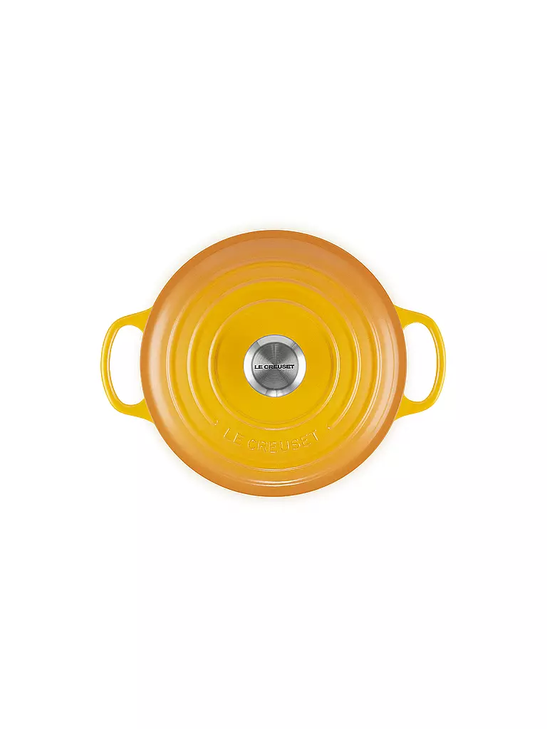 LE CREUSET Bräter rund SIGNATURE 24cm Nectar gelb