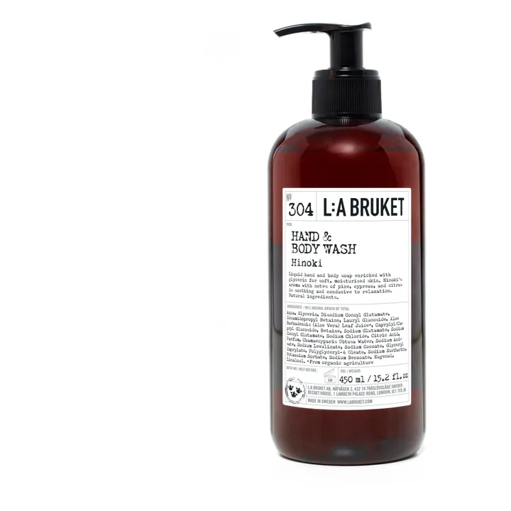 L:A BRUKET Nettoyant mains & corps Hinoki 304 - 450 ml