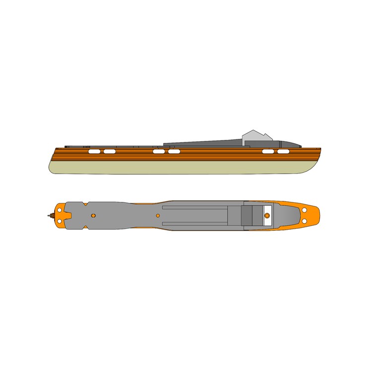 Skyllermarks Orange 42 Cm Med Salomon Prolinkbindning