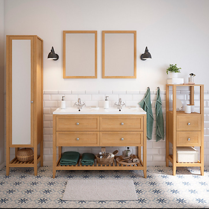 Miroir GoodHome Perma bois 50 x 70 cm