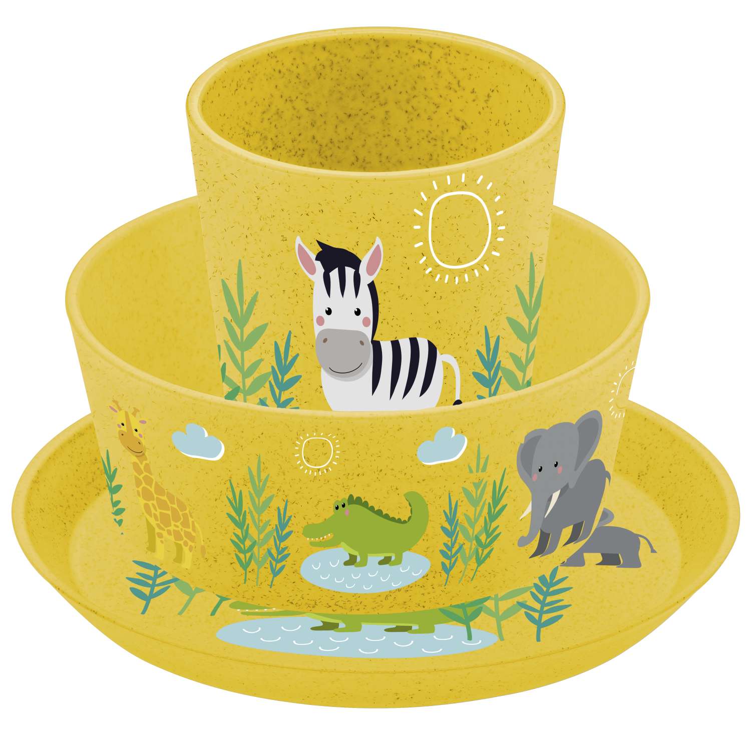 Koziol Organic Kids Set Kindergeschirr Set 3-tlg. Yellow