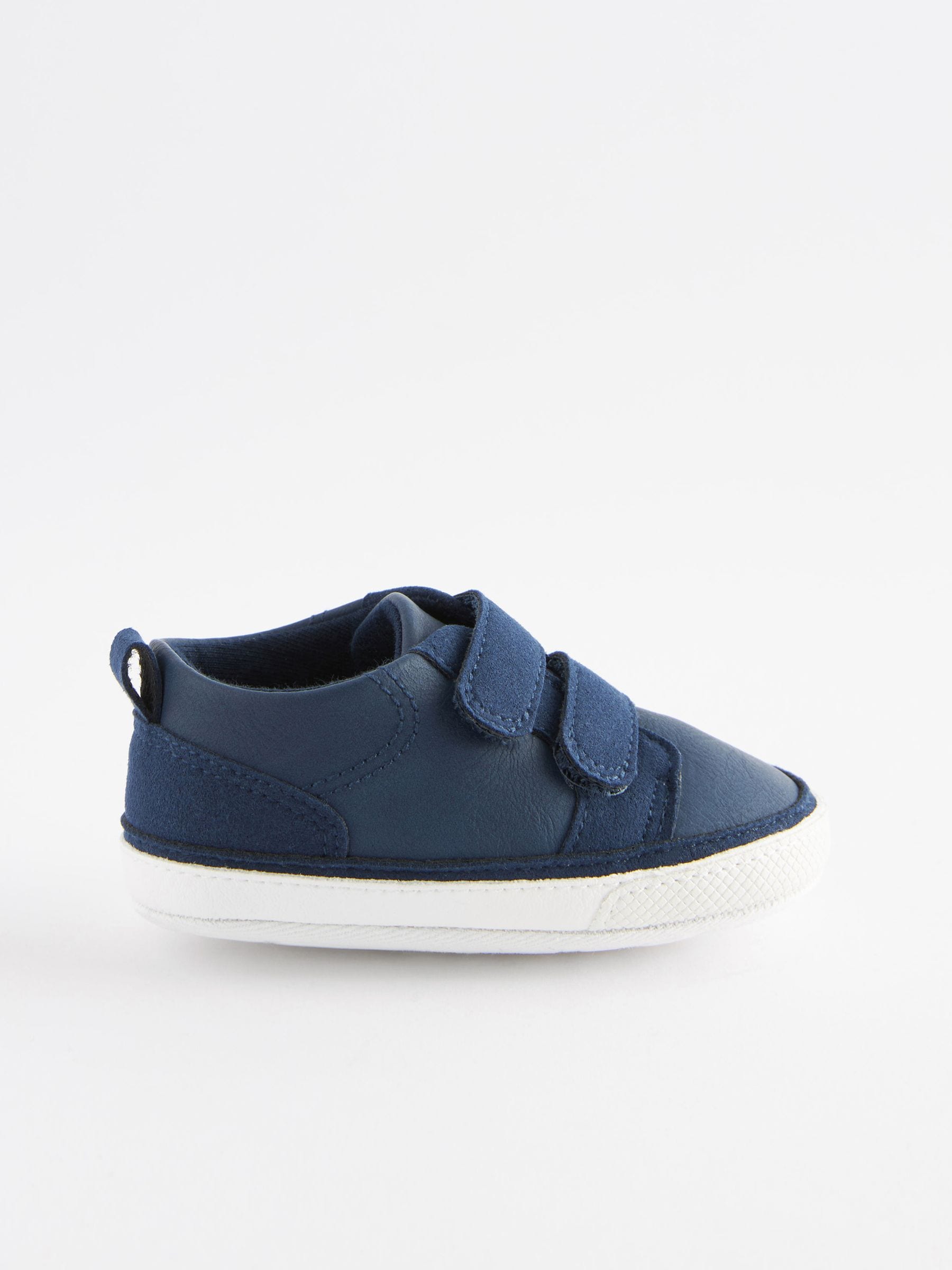 Donkerblauw - Babysneakers met twee bandjes (0-24 mnd)