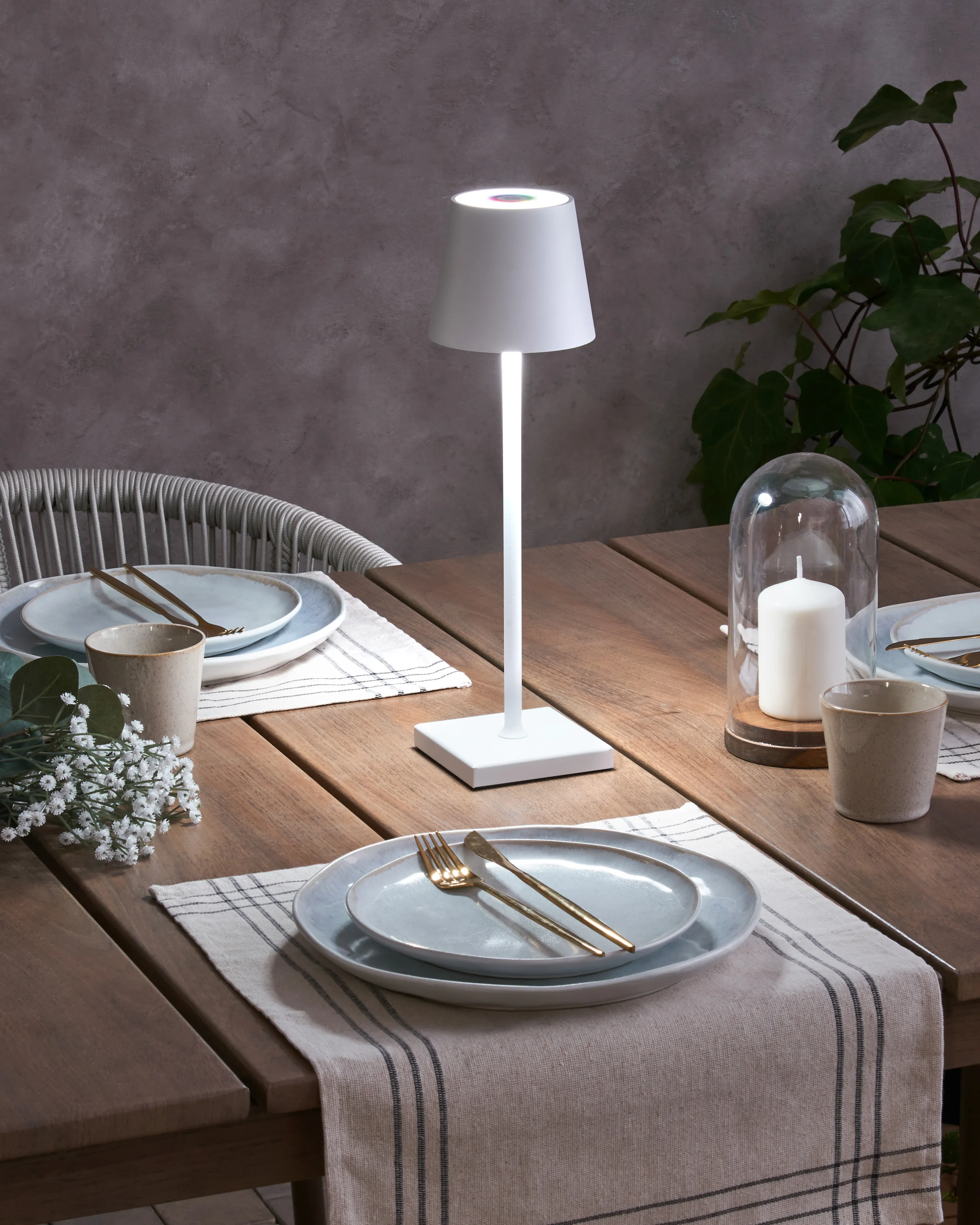 LED draadloze tafellamp VALIRA Metaal Wit
