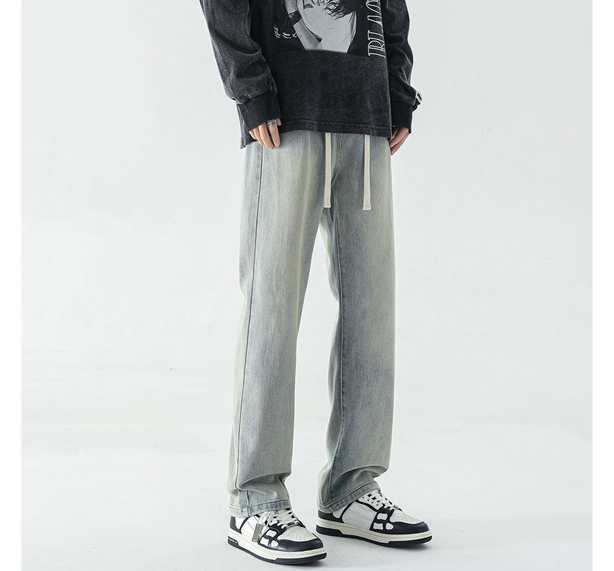 Deepwood - Mid Rise Wide Leg Jeans