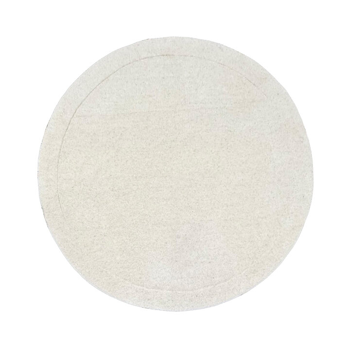 Rond vloerkleed - Isara Border Wit