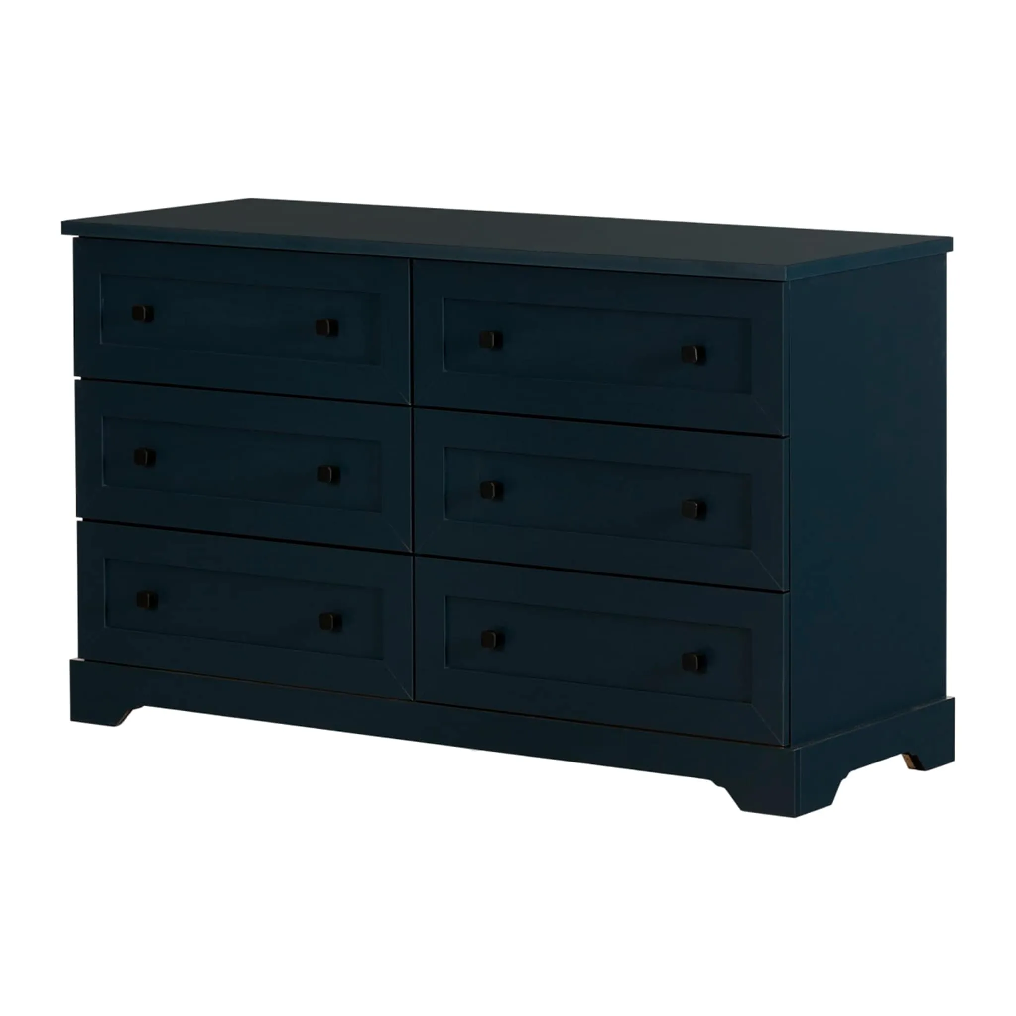 South Shore Commode double 6 Tiroirs - Hazen Bleu Marine