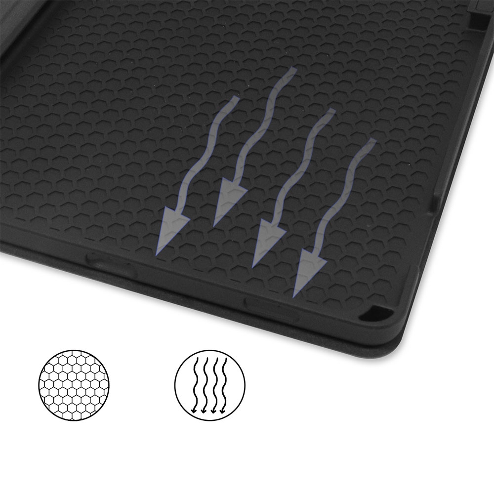 Samsung Galaxy Tab S6 Lite (2024/2022/2020) Leder Tasche Flip Cover S-Pen Halterung - Schwarz