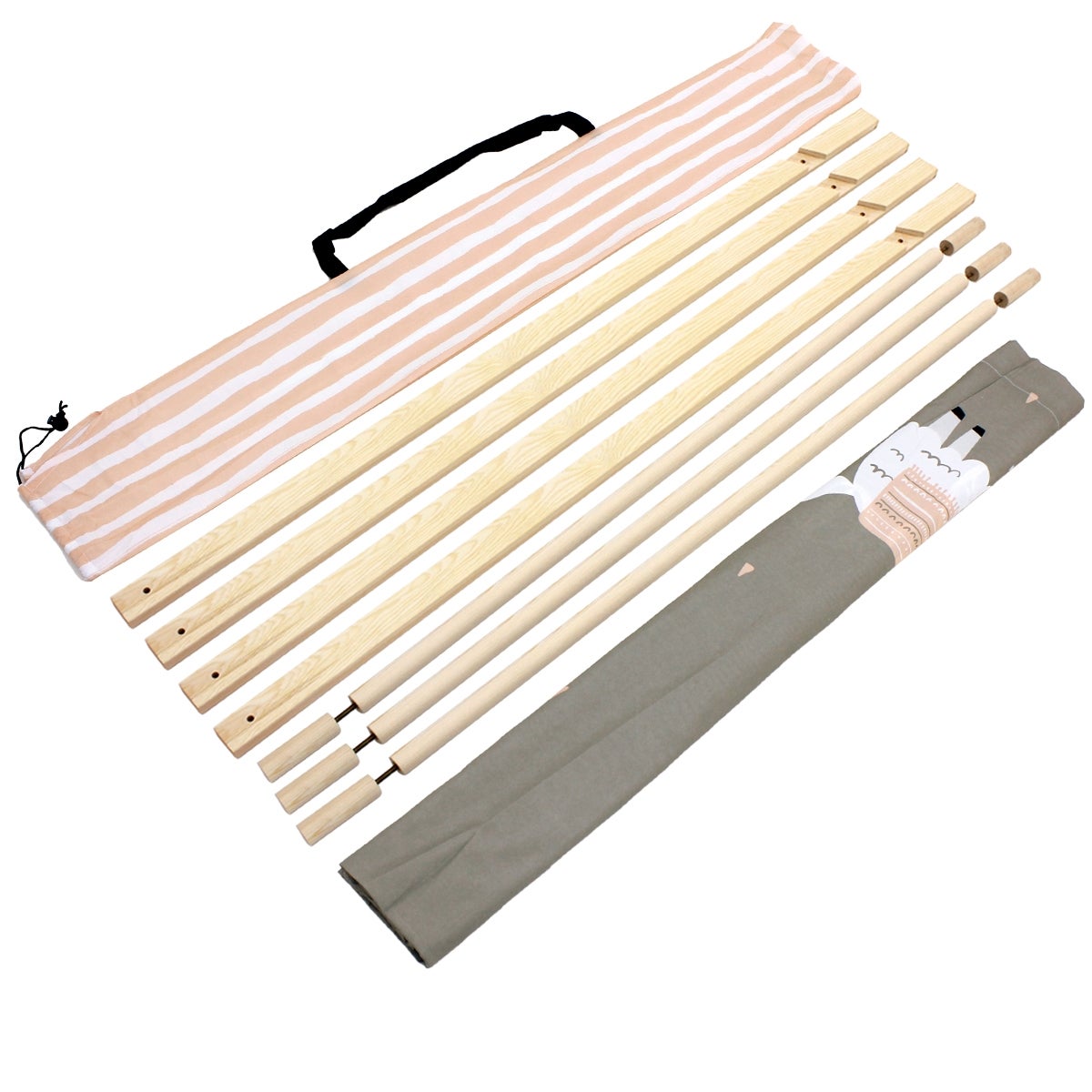 ECD Duitsland Tipi Speeltent voor Kinderen 108x105x117 cm, Indianentent Warm Grijs met Lama Motief, Binnen/Buiten, Tipi Kindertent met 2 Deuren en een Raam, Kinderkamer Speelhuisje voor Meisjes/Jongens