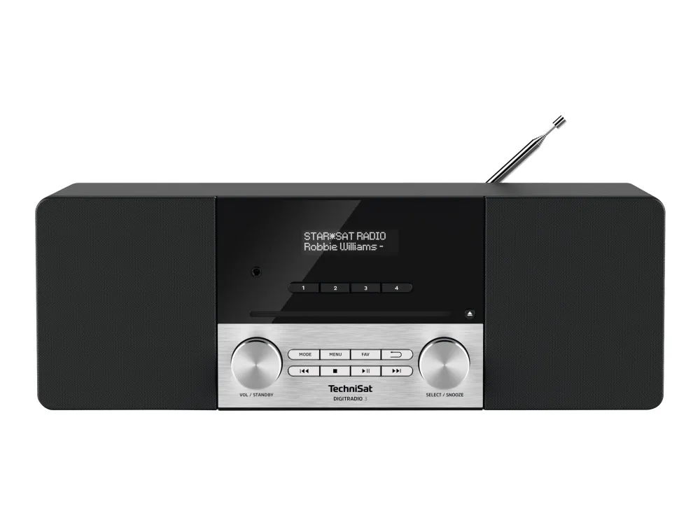 TechniSat DigitRadio 3 - Audiosystem - 2 x 10 Watt - sort, sølv